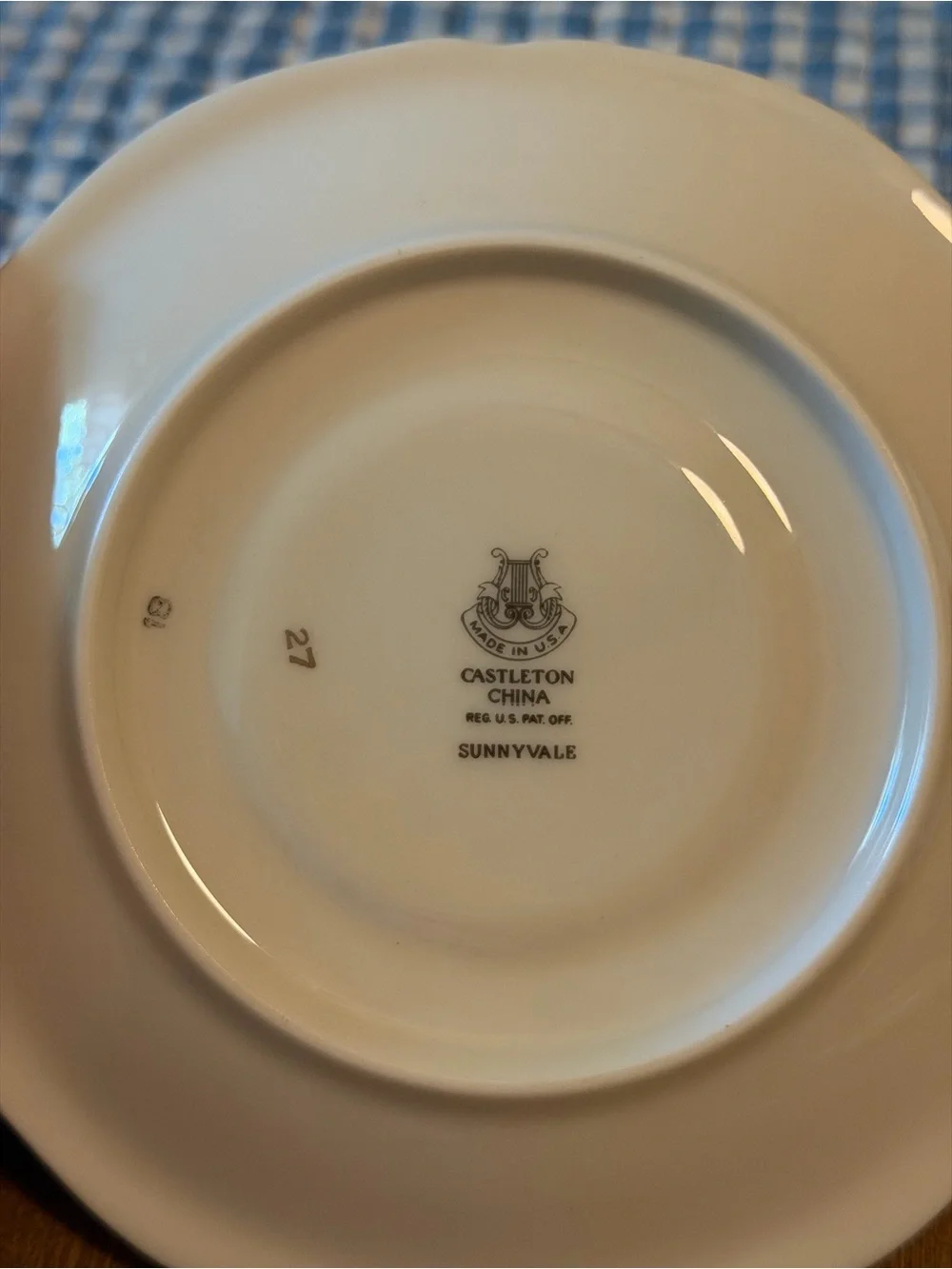 Set of 11 Vintage Castleton China Sunnyvale Floral Saucers Gold Trim 6in Round